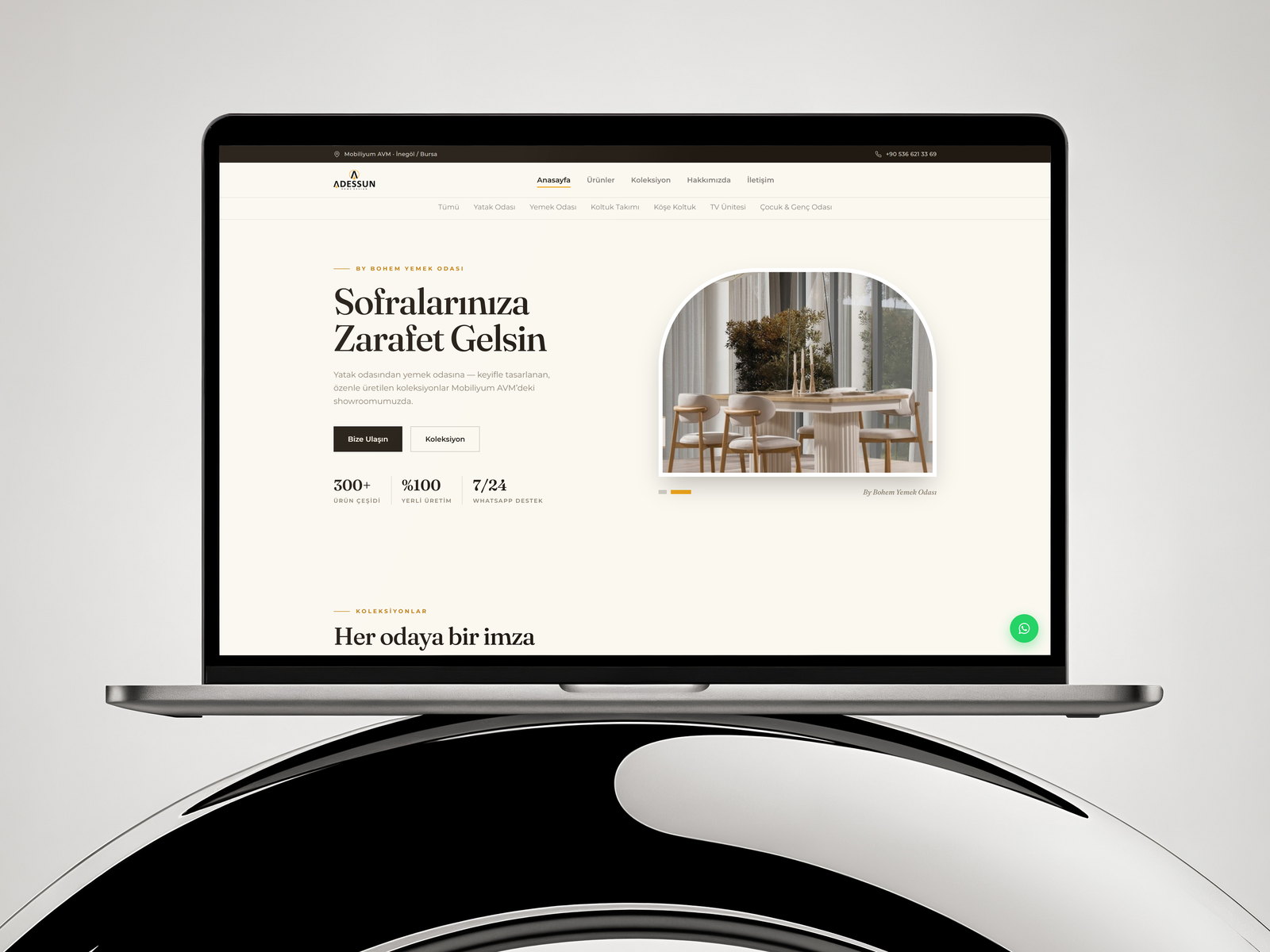 Adessun Home web sitesi ekran görüntüsü