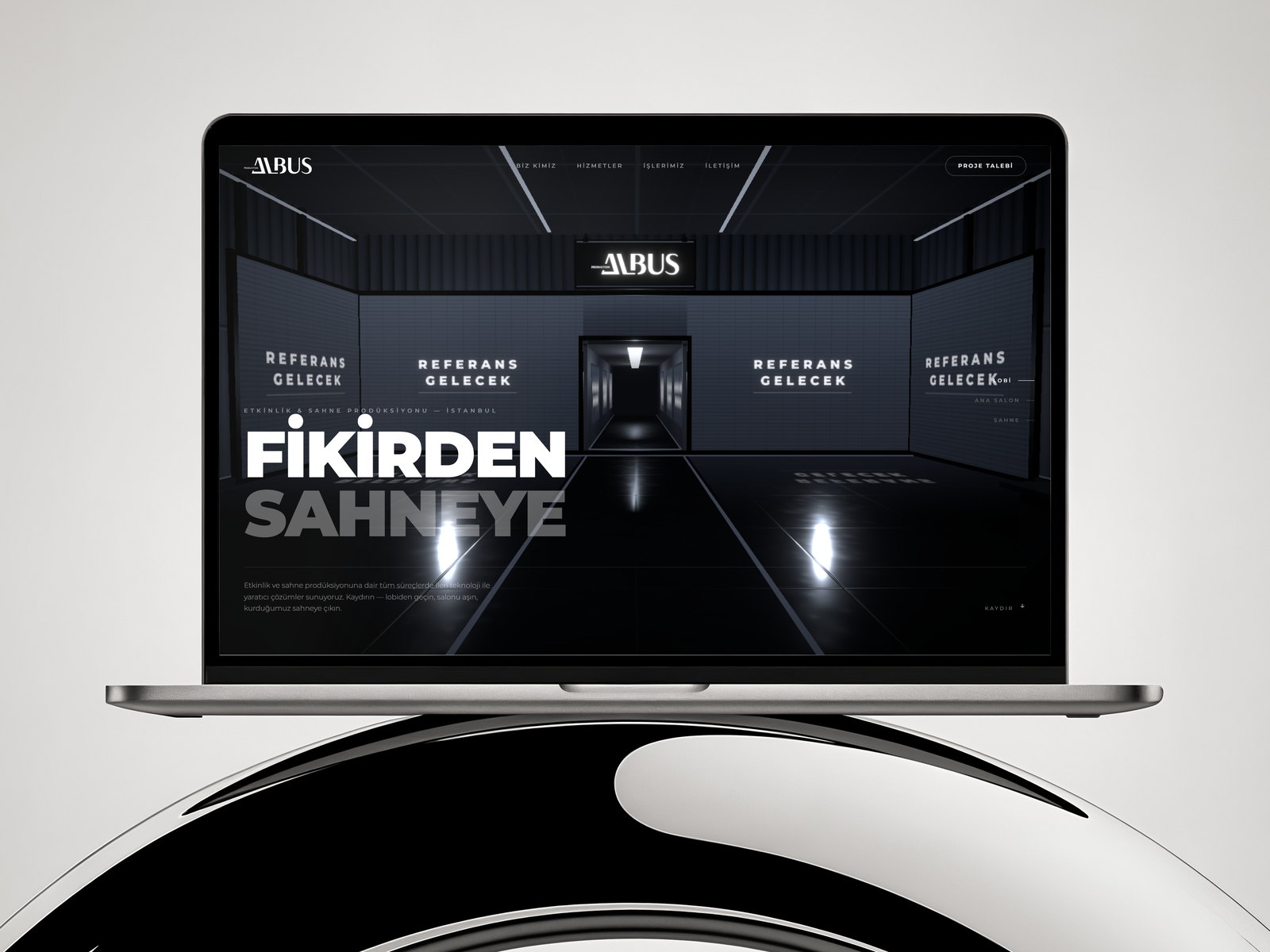Albus Production web sitesi ekran görüntüsü