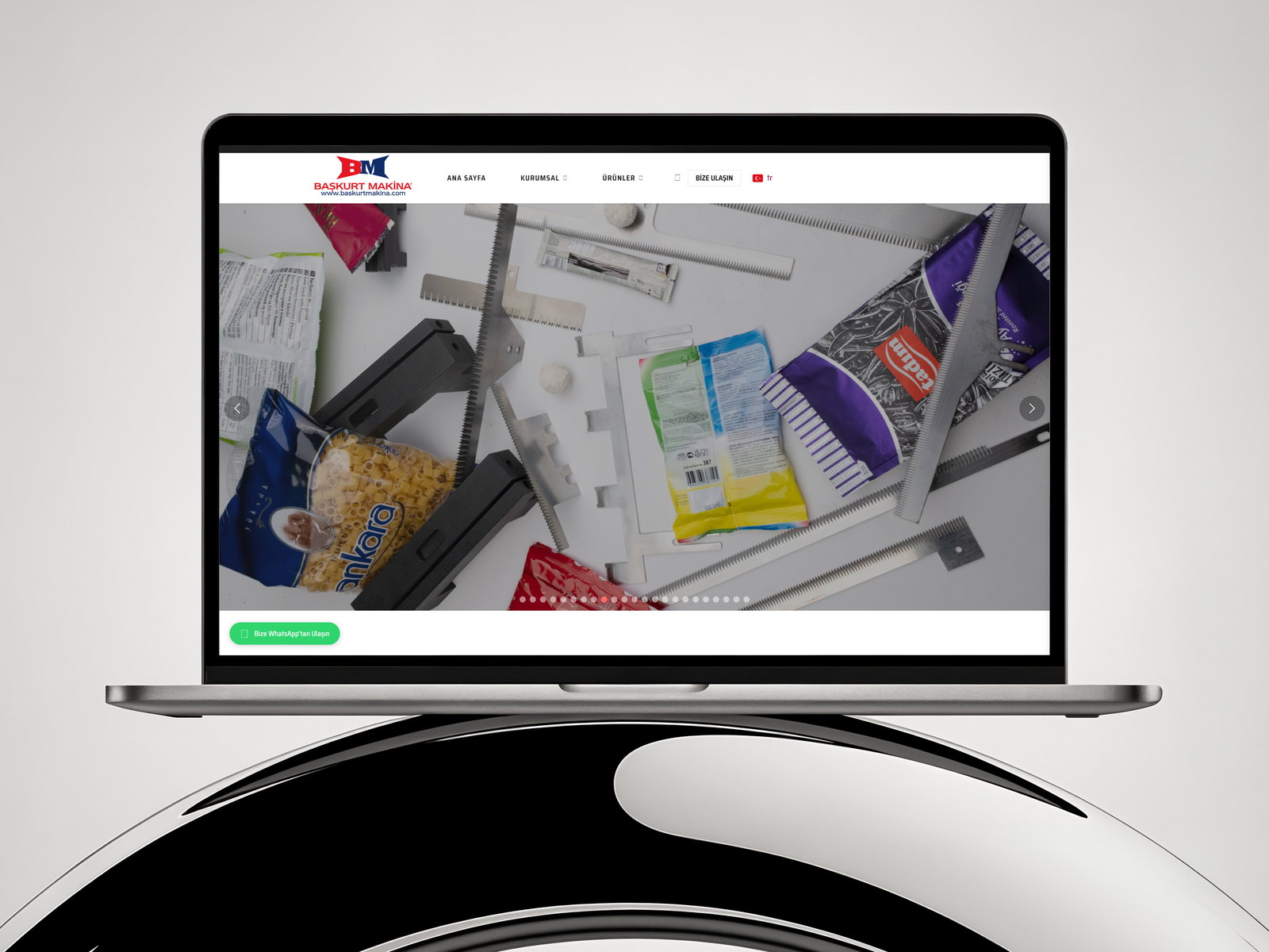 Başkurt Makina web sitesi ekran görüntüsü