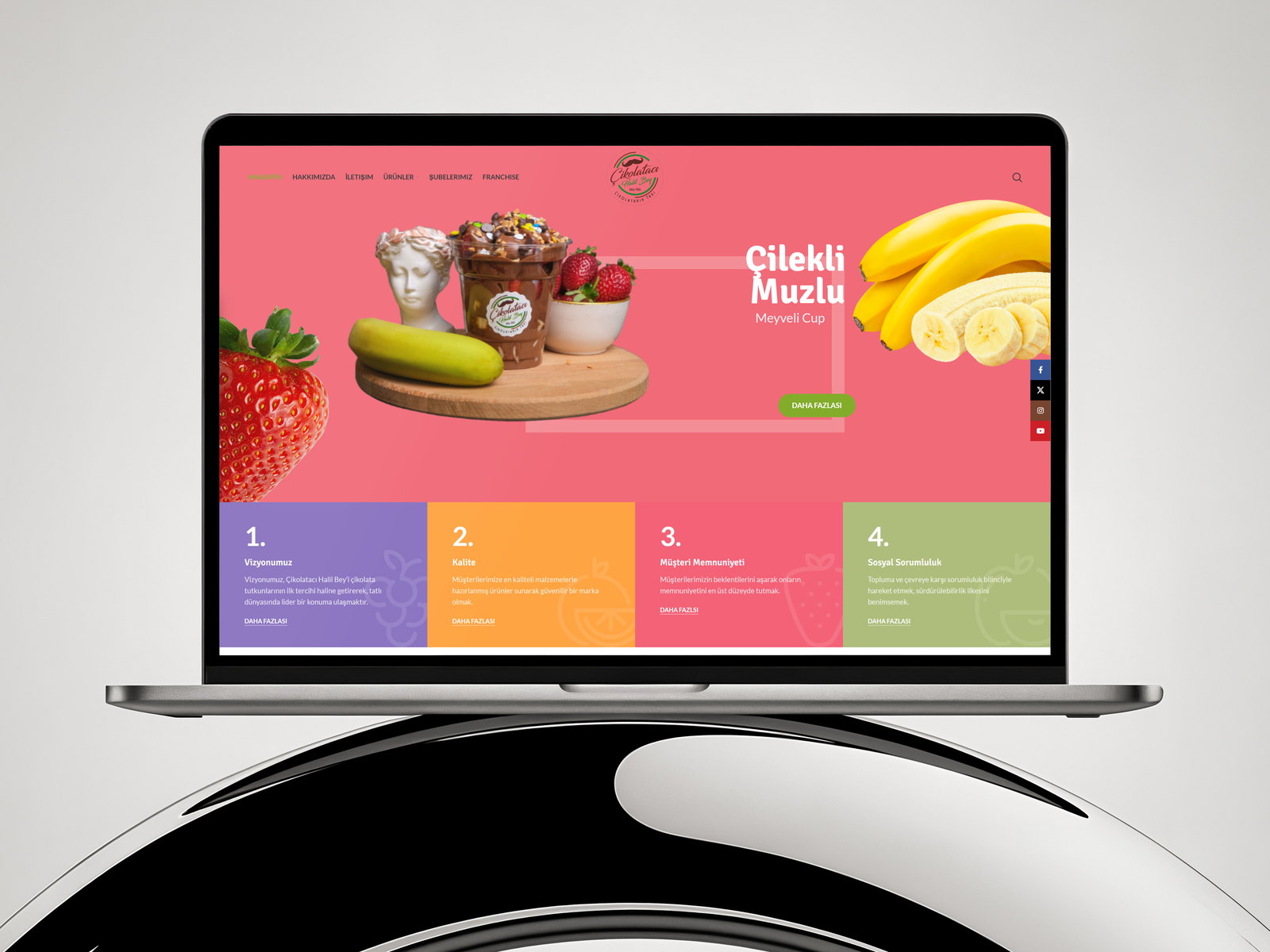 Çikolatacı Halil Bey web sitesi ekran görüntüsü
