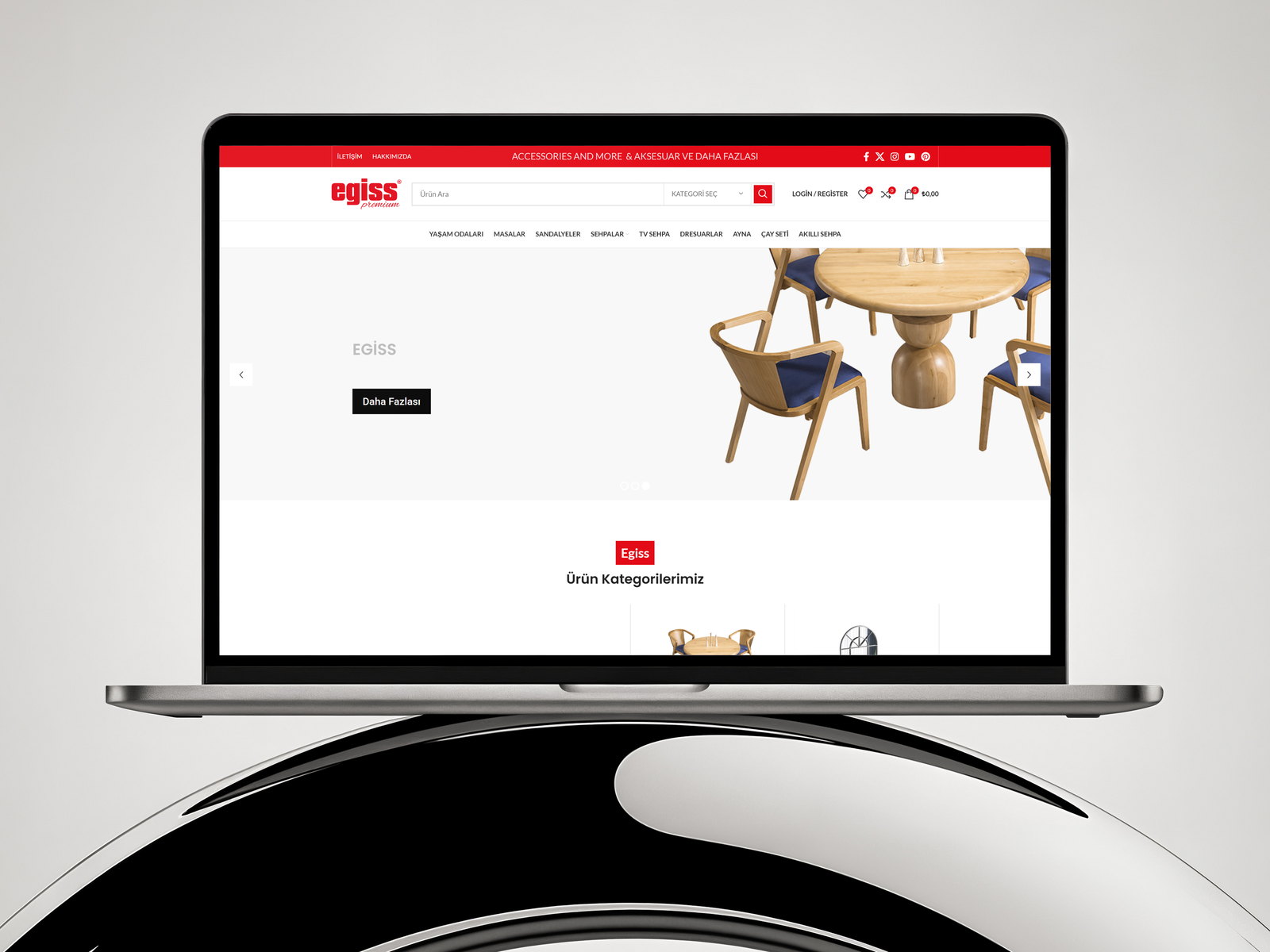 Egiss Premium web sitesi ekran görüntüsü