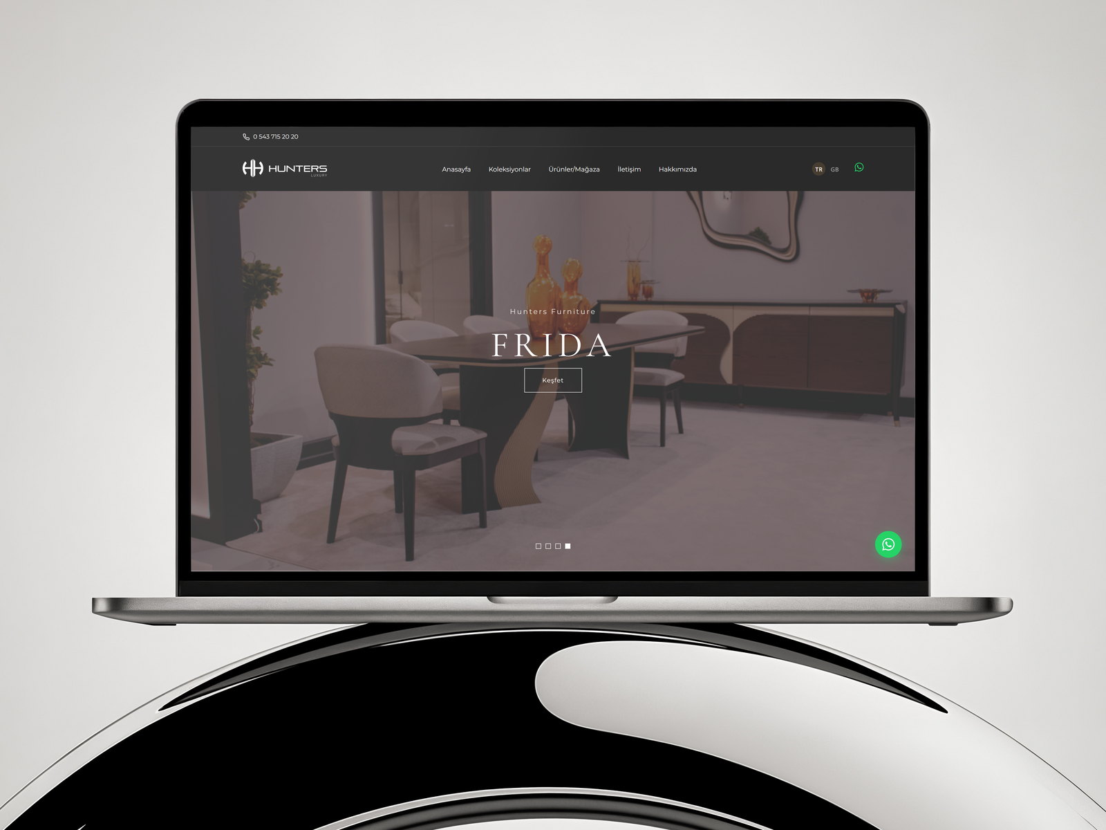 Hunters Furniture web sitesi ekran görüntüsü