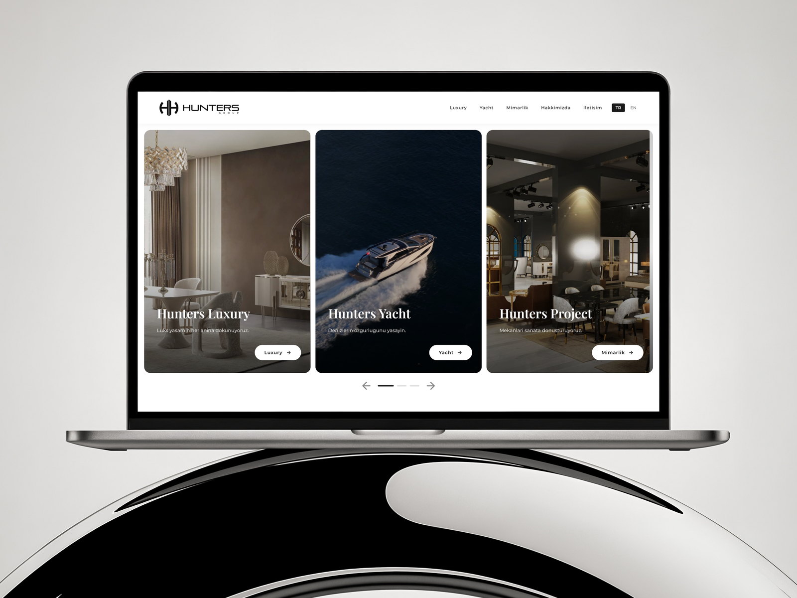Hunters Group web sitesi ekran görüntüsü