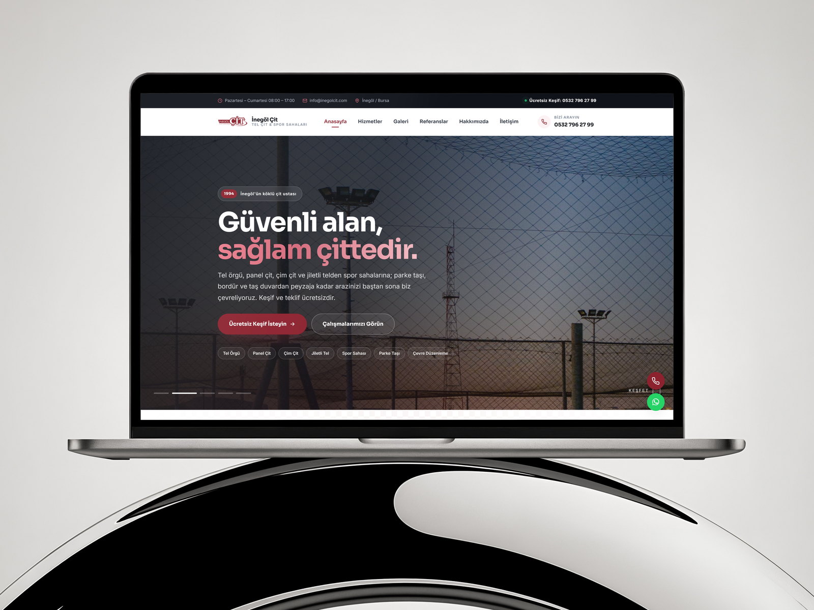 İnegöl Çit web sitesi ekran görüntüsü