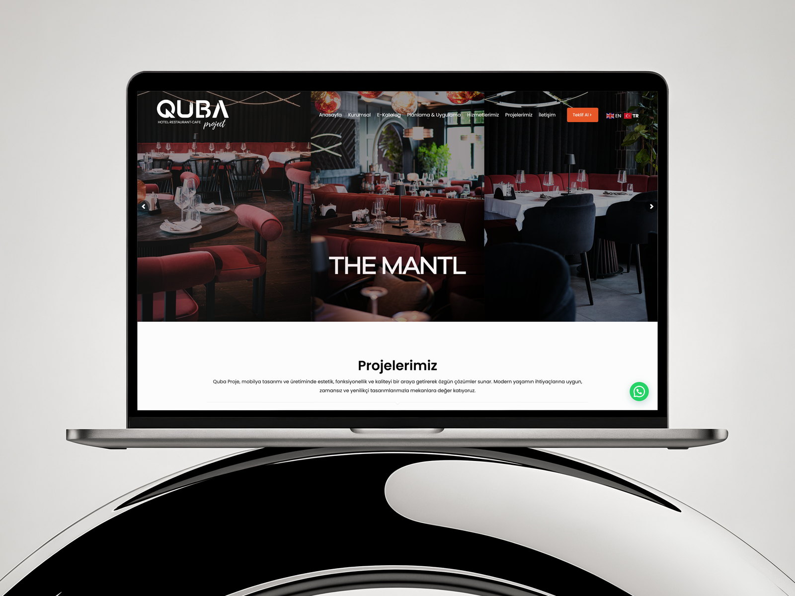 Quba Project web sitesi ekran görüntüsü