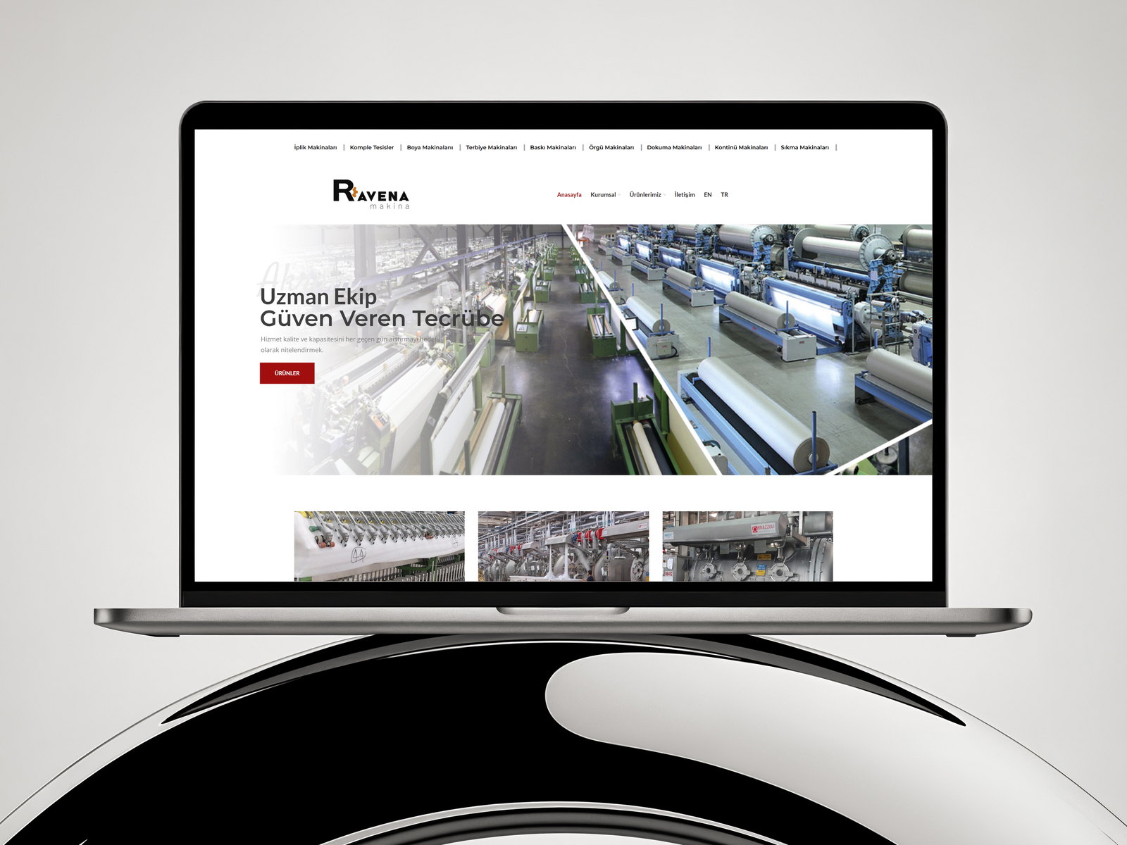 Ravena Makina web sitesi ekran görüntüsü