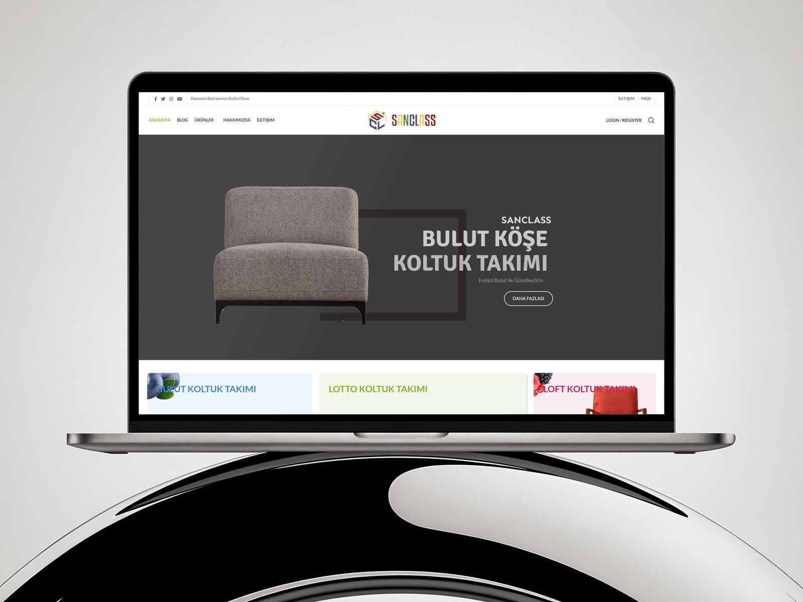 Sanclass Koltuk web sitesi ekran görüntüsü