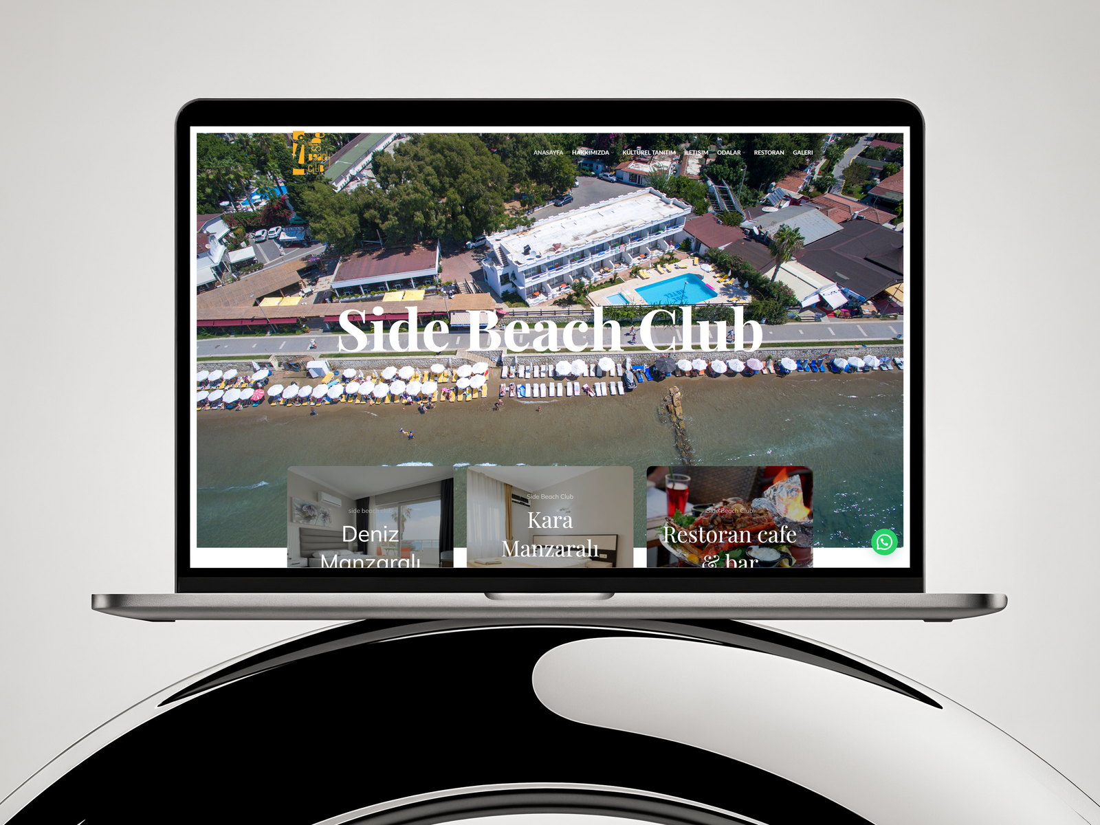 Side Beach Club web sitesi ekran görüntüsü