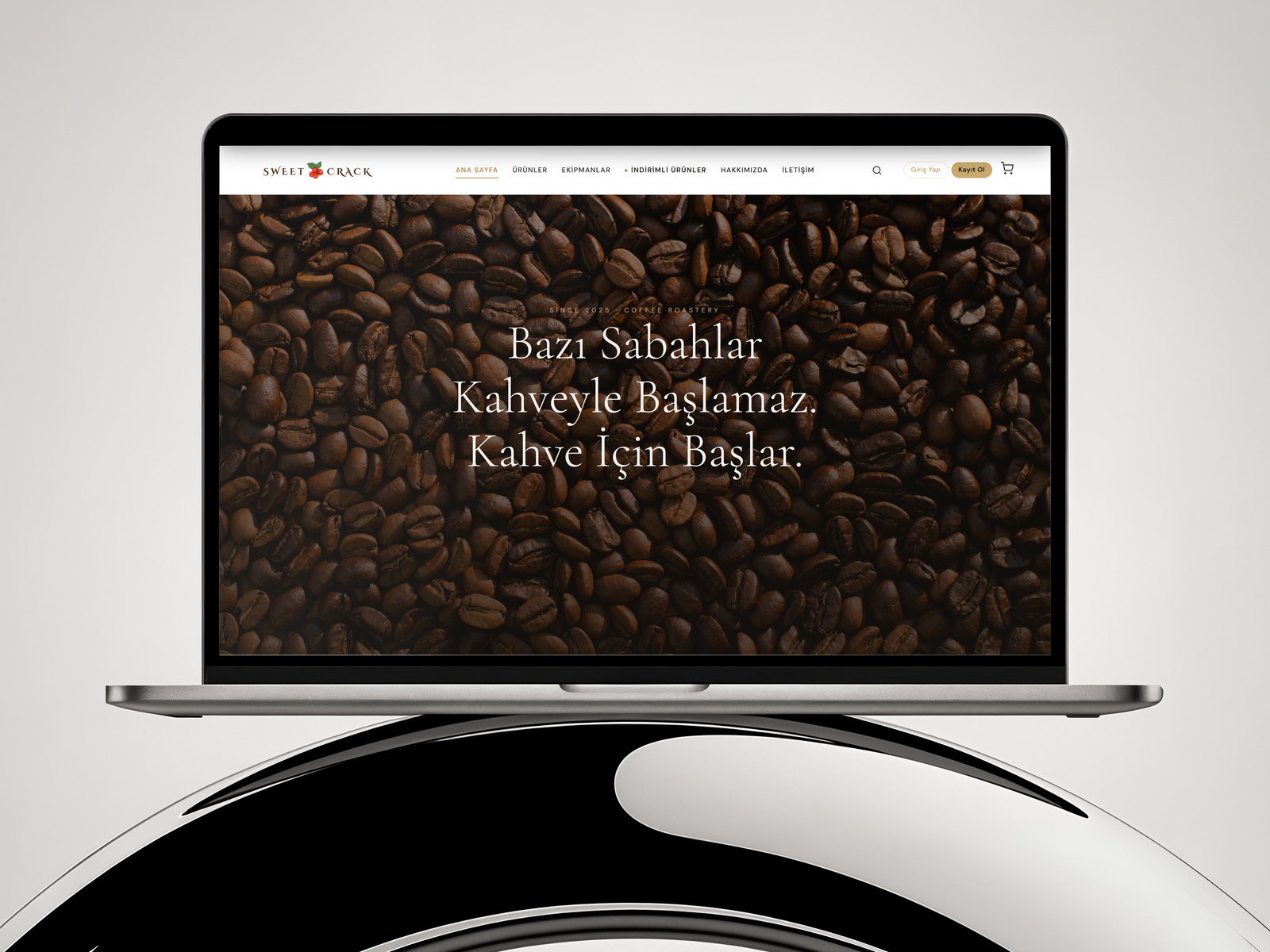 Sweet Crack Roastery web sitesi ekran görüntüsü