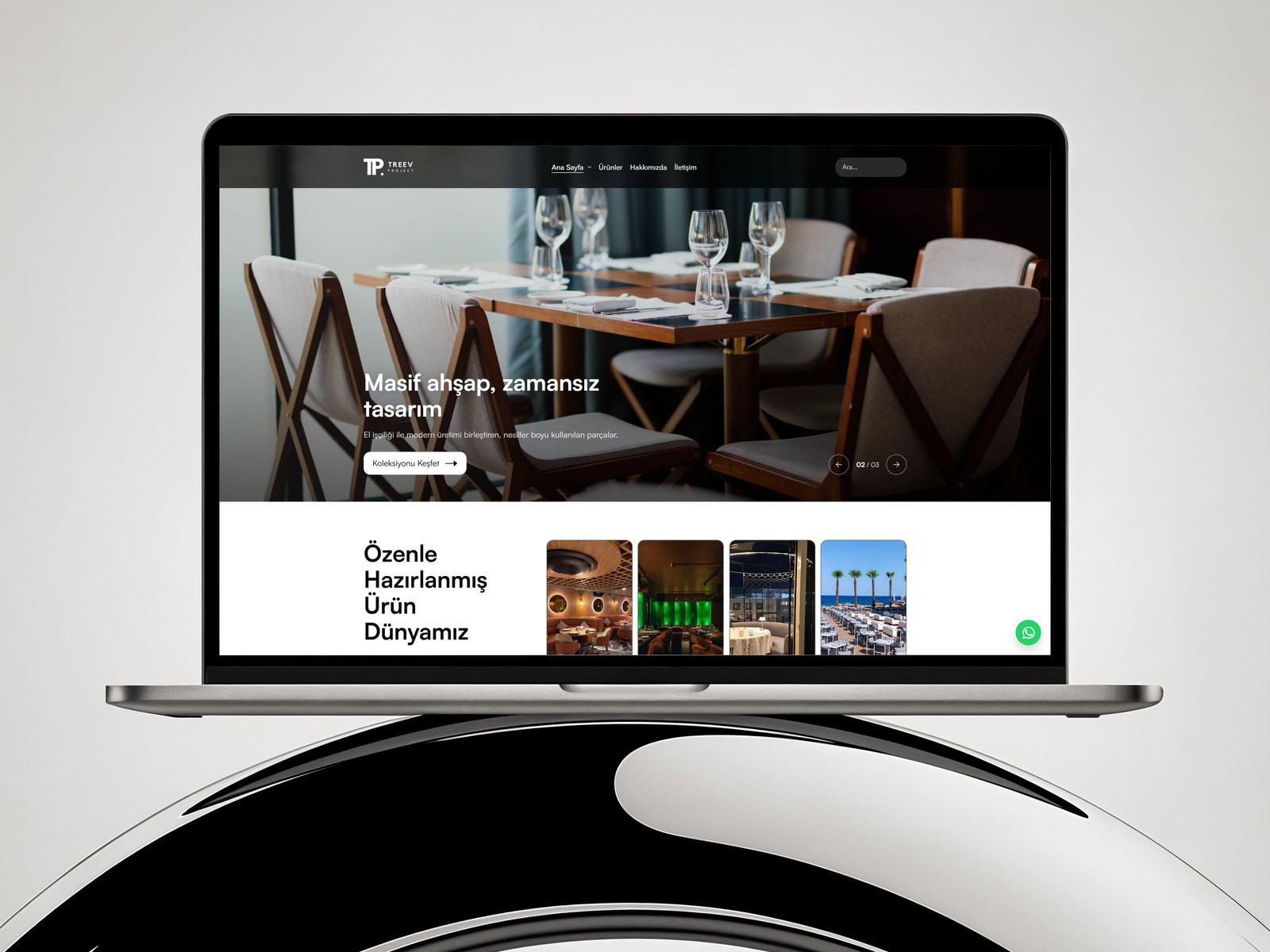 Treev Project web sitesi ekran görüntüsü