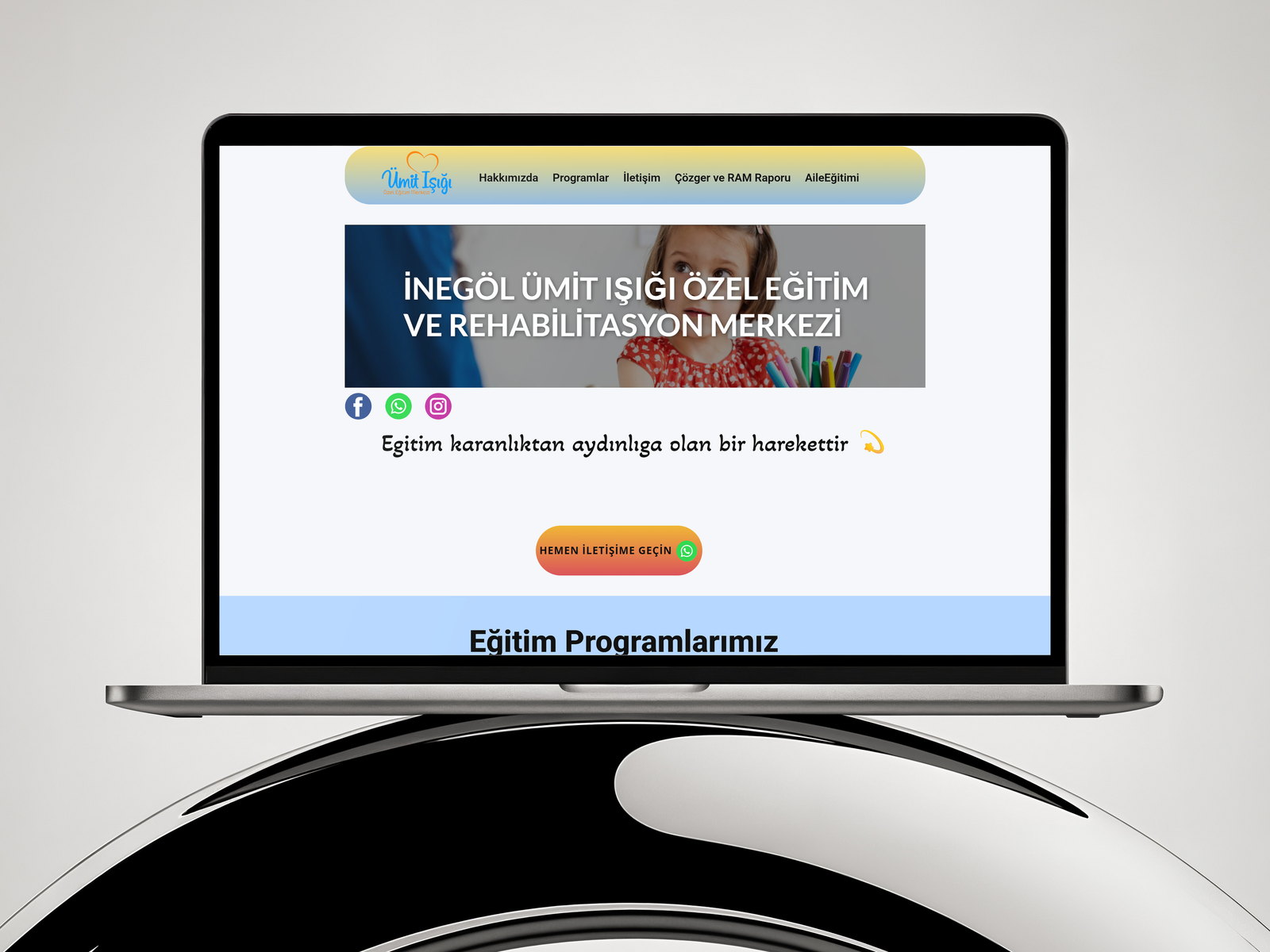 Ümit Işığı Özel Eğitim web sitesi ekran görüntüsü